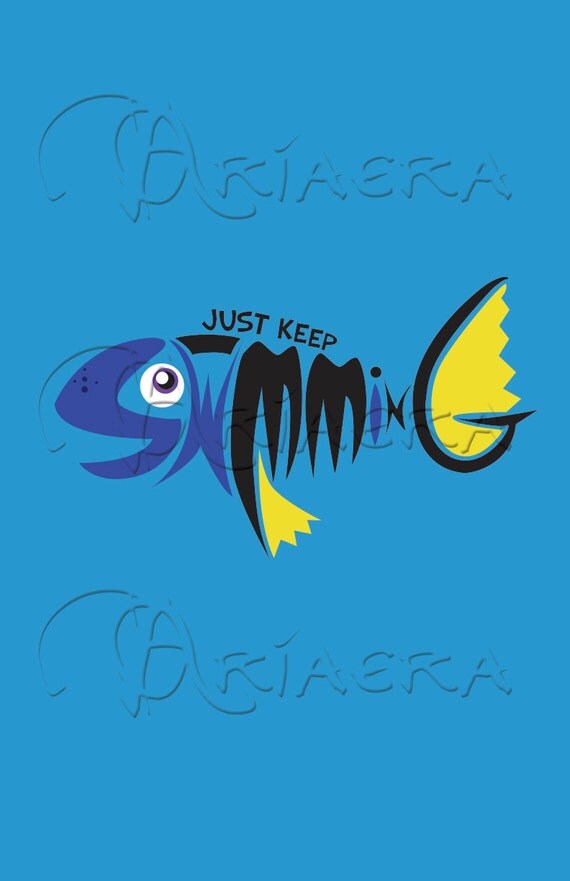 finding nemo font just keep swimming