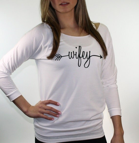 Wifey shirt. Wife shirt. Off the shoulder shirt. by missFITTE