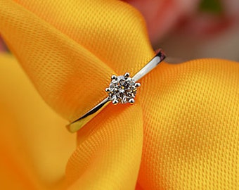 18k White Gold Diamond Engagement Ring Wedding Ring Diamond Ring Classic