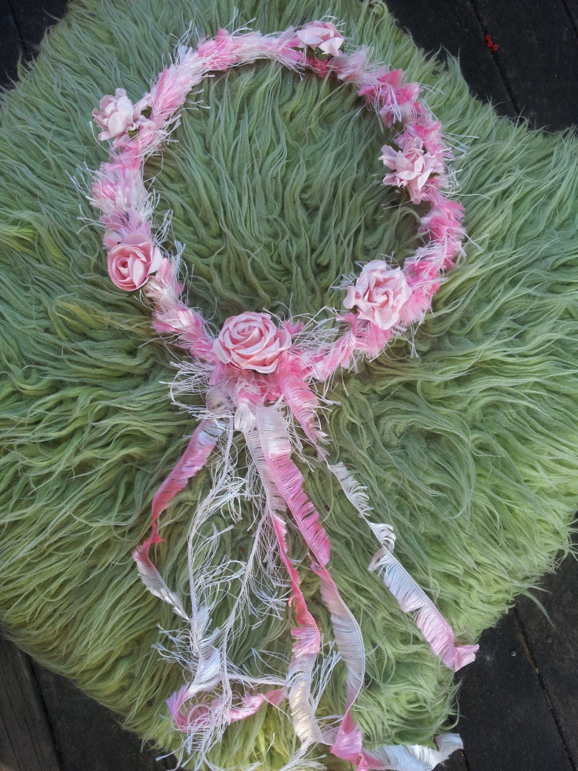 Pink flowery Garland by GarlandGlitter on Etsy