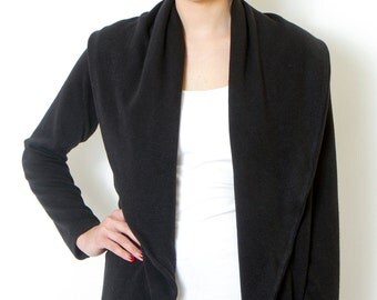 Womens Clothing-Black Cardigan, Womens Black Jacket,Black Oversized Cardigan,Black sweater,Womens Tops