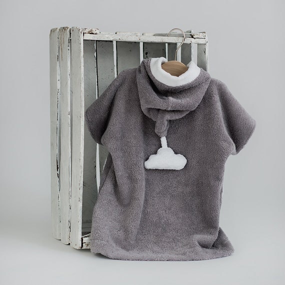 Kids beach cover up Cloudpocket gray white Toddler by CotandCot