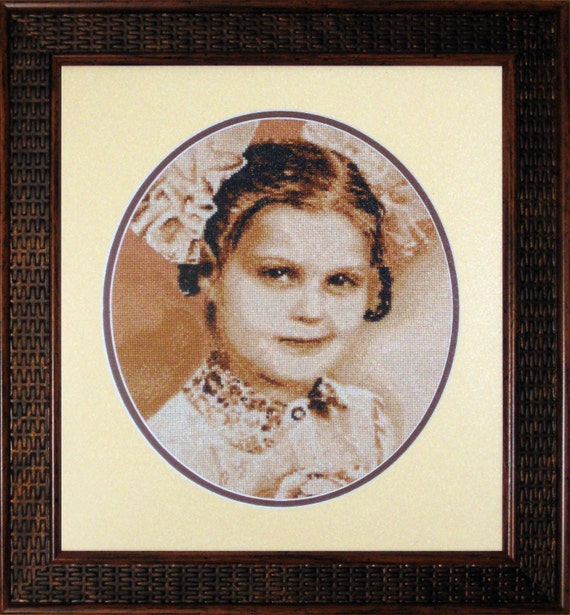 Custom completed cross stitch portrait from your by CoooolIdeas