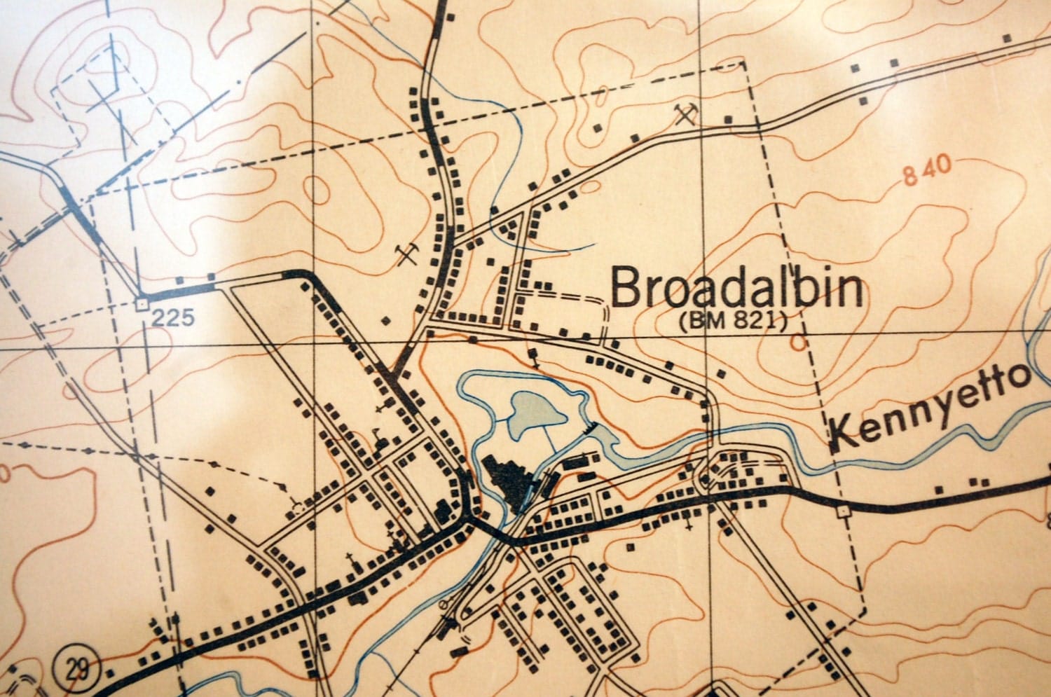 Vintage map Broadalbin NY Fulton County Adirondack by secondseed