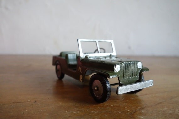 vintage toy army jeep