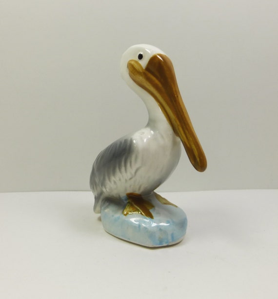 Small Porcelain Pelican Figurine Pelican Porcelain Planter