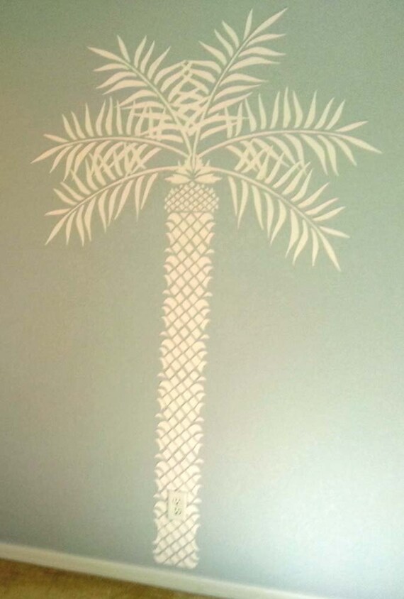 palm tree plaster craft painting