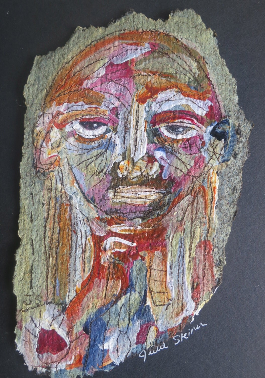 Modern Art Tar Paper Painting Series by Julie Steiner