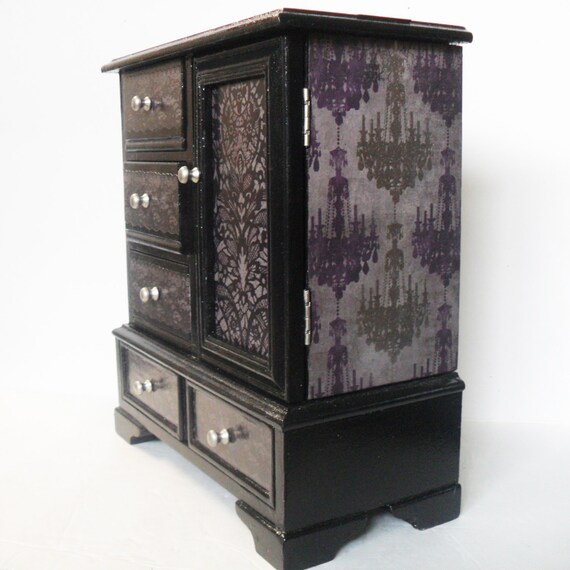 Gothic Jewelry Box Gothic Decor Upcycled Jewelry Box