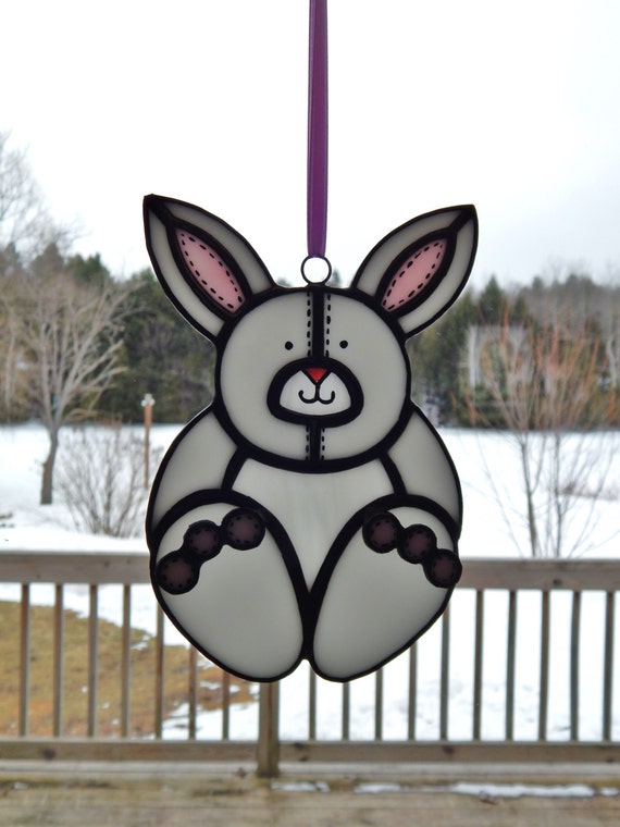 Stained Glass Bunny Rabbit Suncatcher