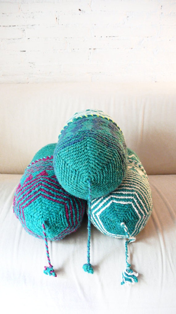 Pillow Crochet Marrakech  -  Green diamond