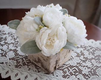 Rustic Peony Wedding Centerpiece