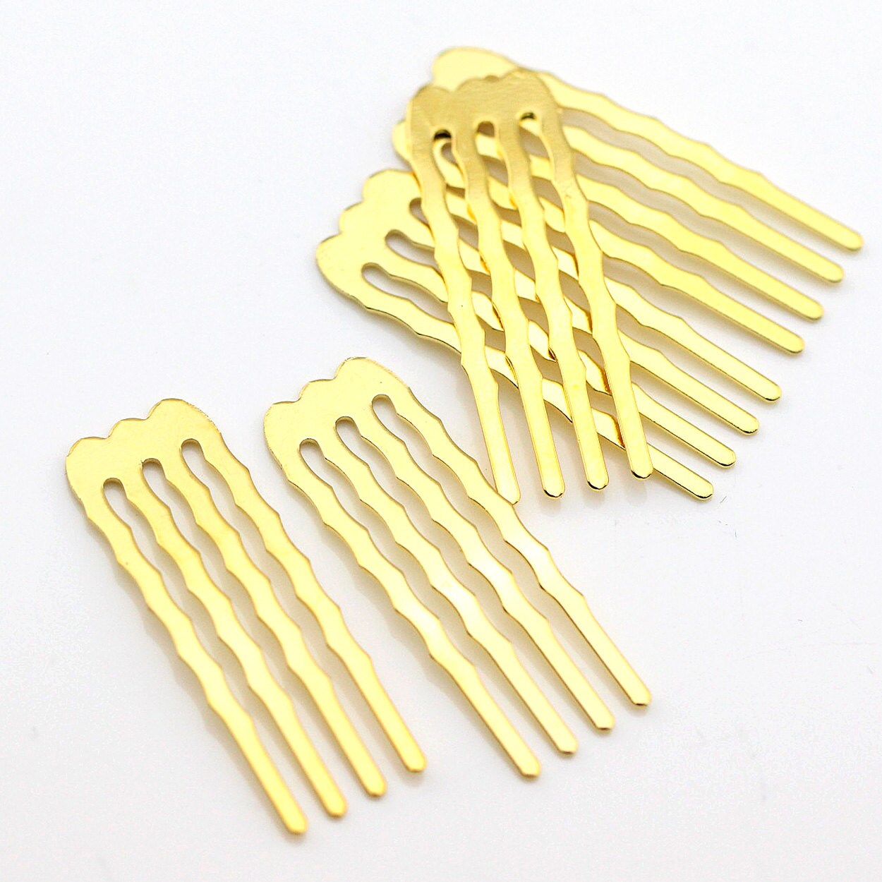 15PCS 36X12mm Small gold metal hair comb pins 4 by craftsutopia