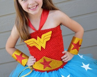 Deluxe Girls Wonder Woman Costume- Wonder Woman- Superhero costume- Girls Superhero - Superhero birthday - 1st birthday