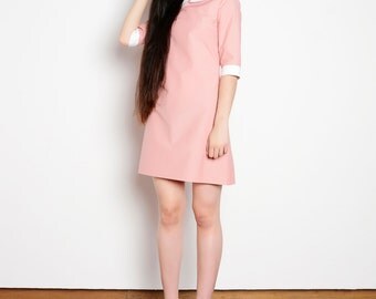 Almost Famous Light pink peter pan collar lace dress - Polyvore