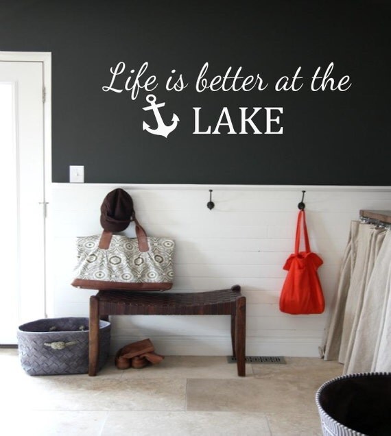 Life is Better at the Lake Wall Decal Vinyl by OZAVinylGraphics