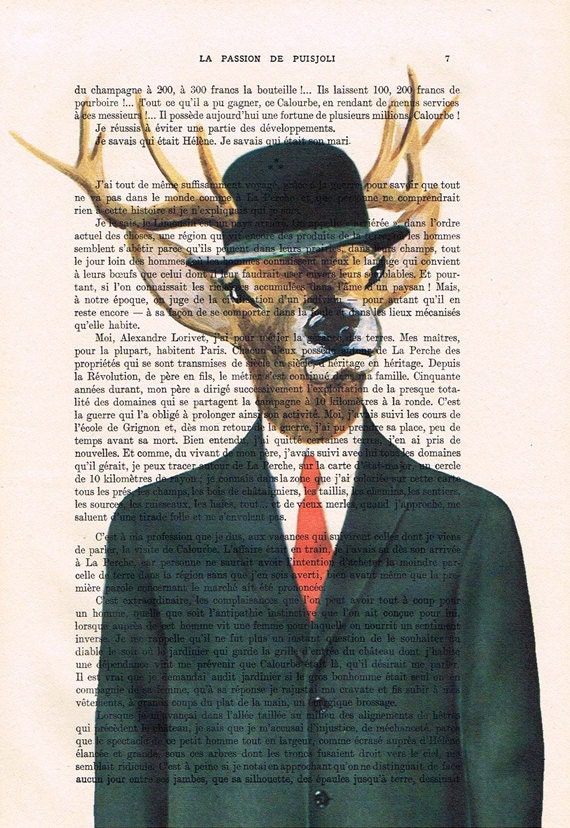Englische hirsch mit melone hut print telefon print