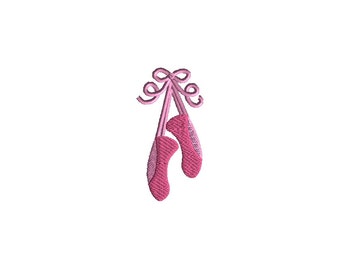 Mini Ballet Slippers Machine Embroidery Design-INSTANT DOWNLOAD