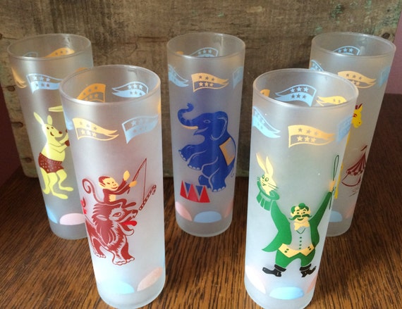 libbey circus glasses