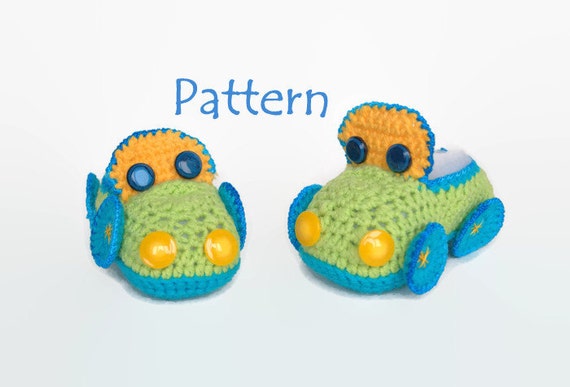 PATTERN Boy Cars booties Crochet baby moccasins McQueen cars Crochet 