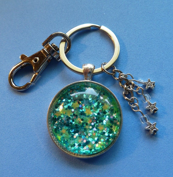 Keychain-glitter By Calliemichelleart On Etsy