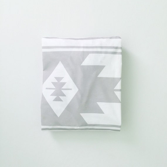 crib sheet in solid gray kilim // madetoorder by iviebaby
