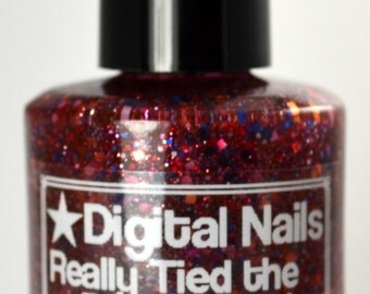 Really Tied the Room Together (did it not?) glitter nail polish, an homage to the Dude's rug by Digital Nails