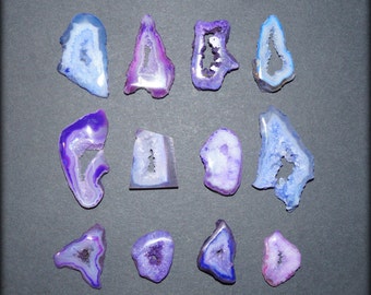 agate slice - beautiful purple agate pendant -