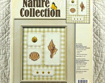 Seashells, Counted Cross Stitch Kit, Leisure Arts 115561, Nature Collection, 8 x 10