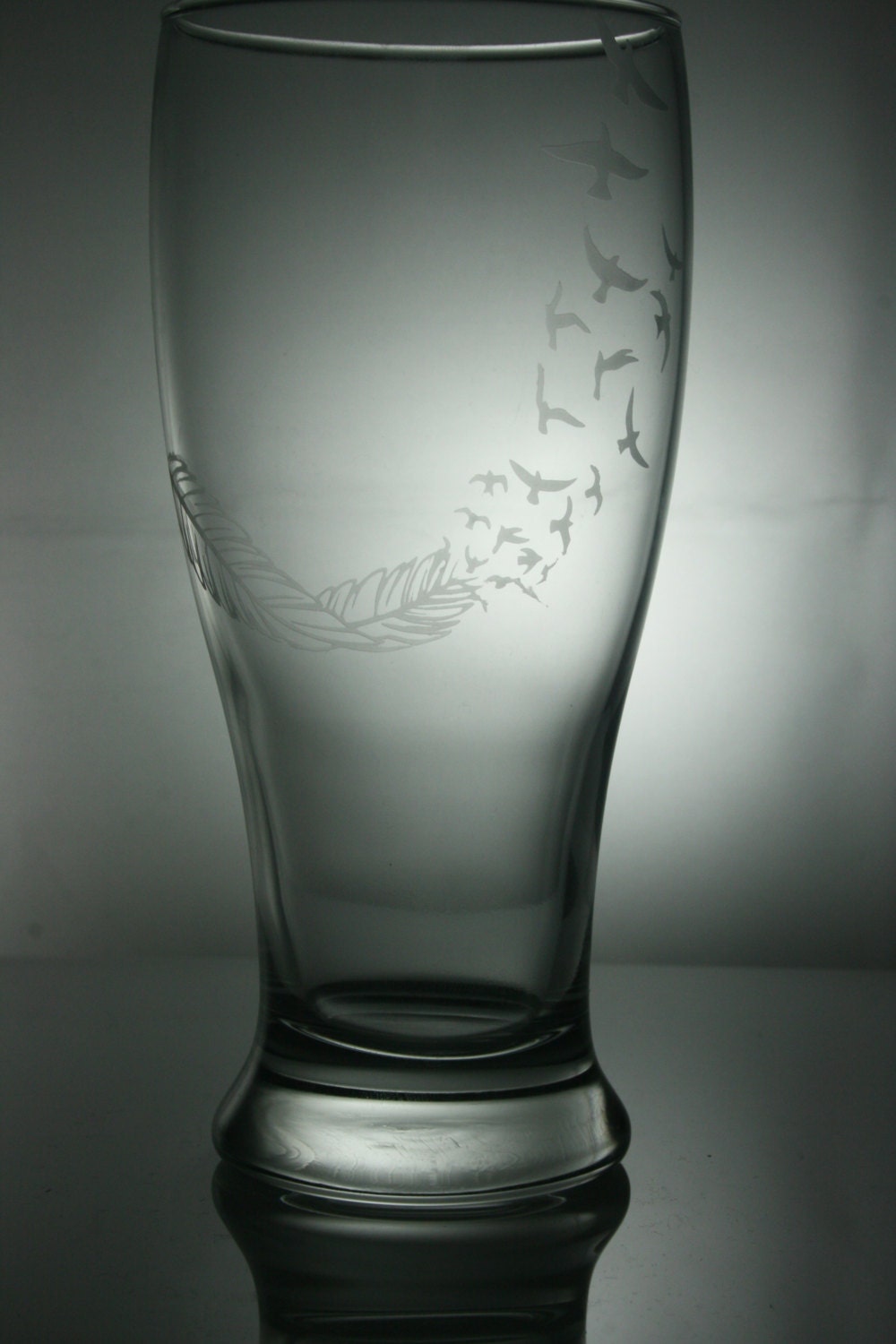 free bird etched glasses feather etched glasses bird etched