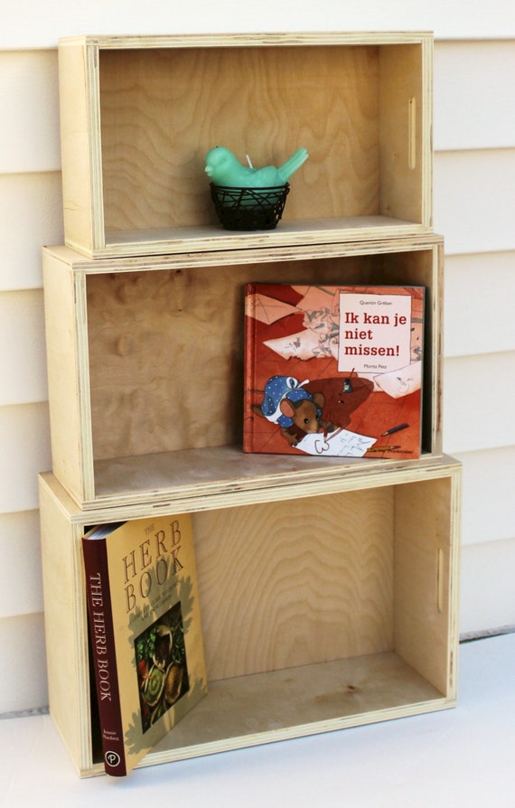 Nesting Wood Boxes Birch box Natural wood by KaterinaCollection