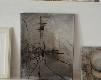Original abstract painting on canvas- Tree, canvas art, canvas, abstract art, art, original art, modern, minimal canvas, ink canvas, nature