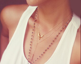 Gold Shark Tooth Necklace - 14K Gold Filled Chain