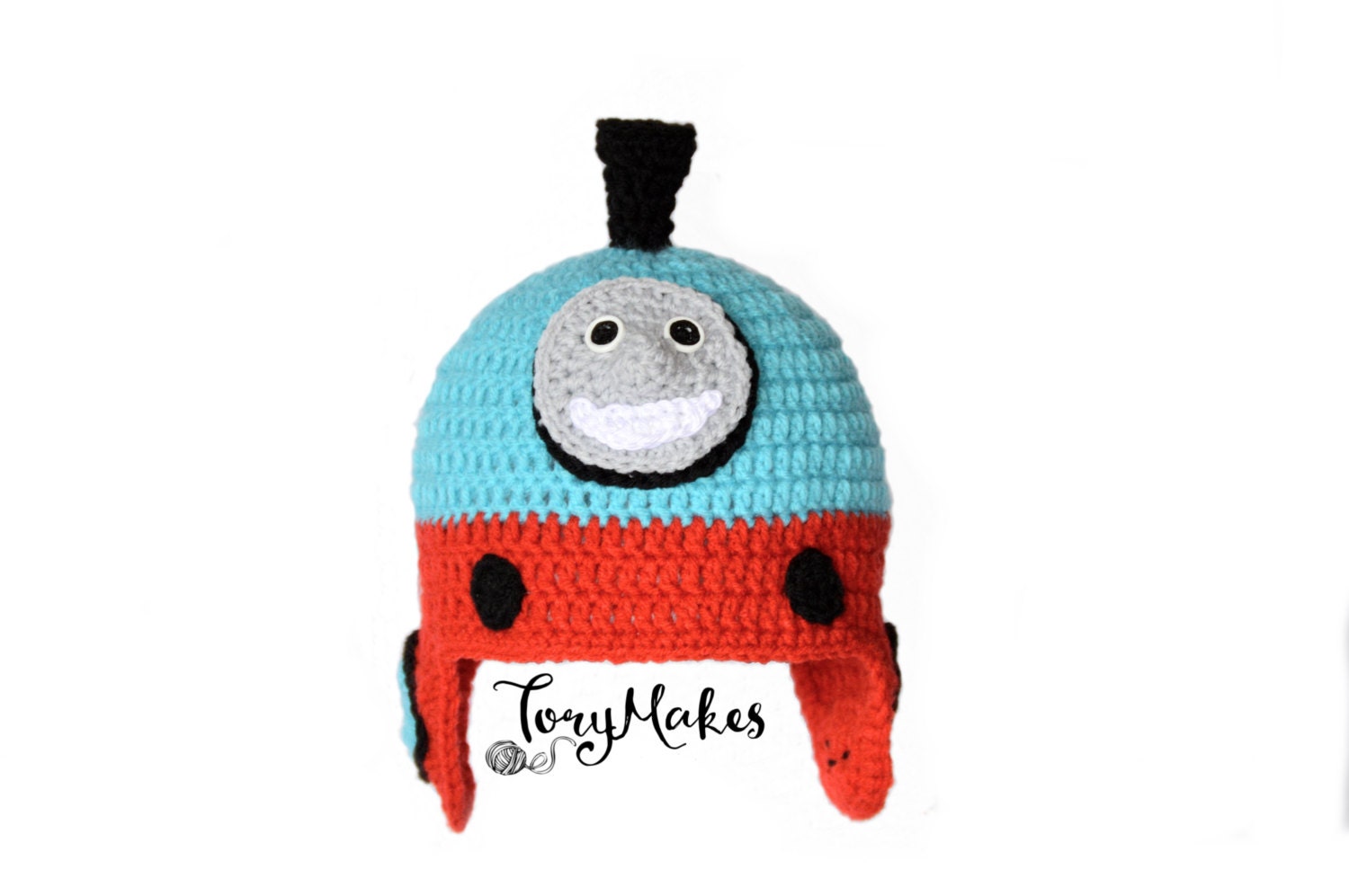 Toddler Boys Crochet Train Hat Knit Boys Hat Train by ToryMakes