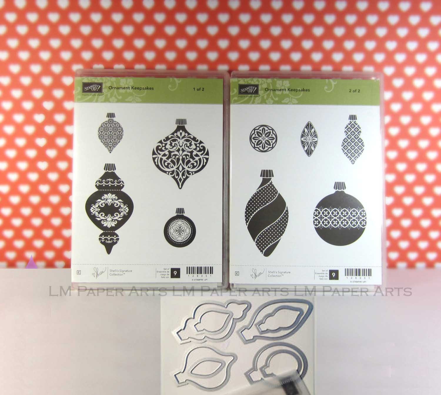 Stampin Up Ornament Keepsakes Bundle Cling mount Stamp Set