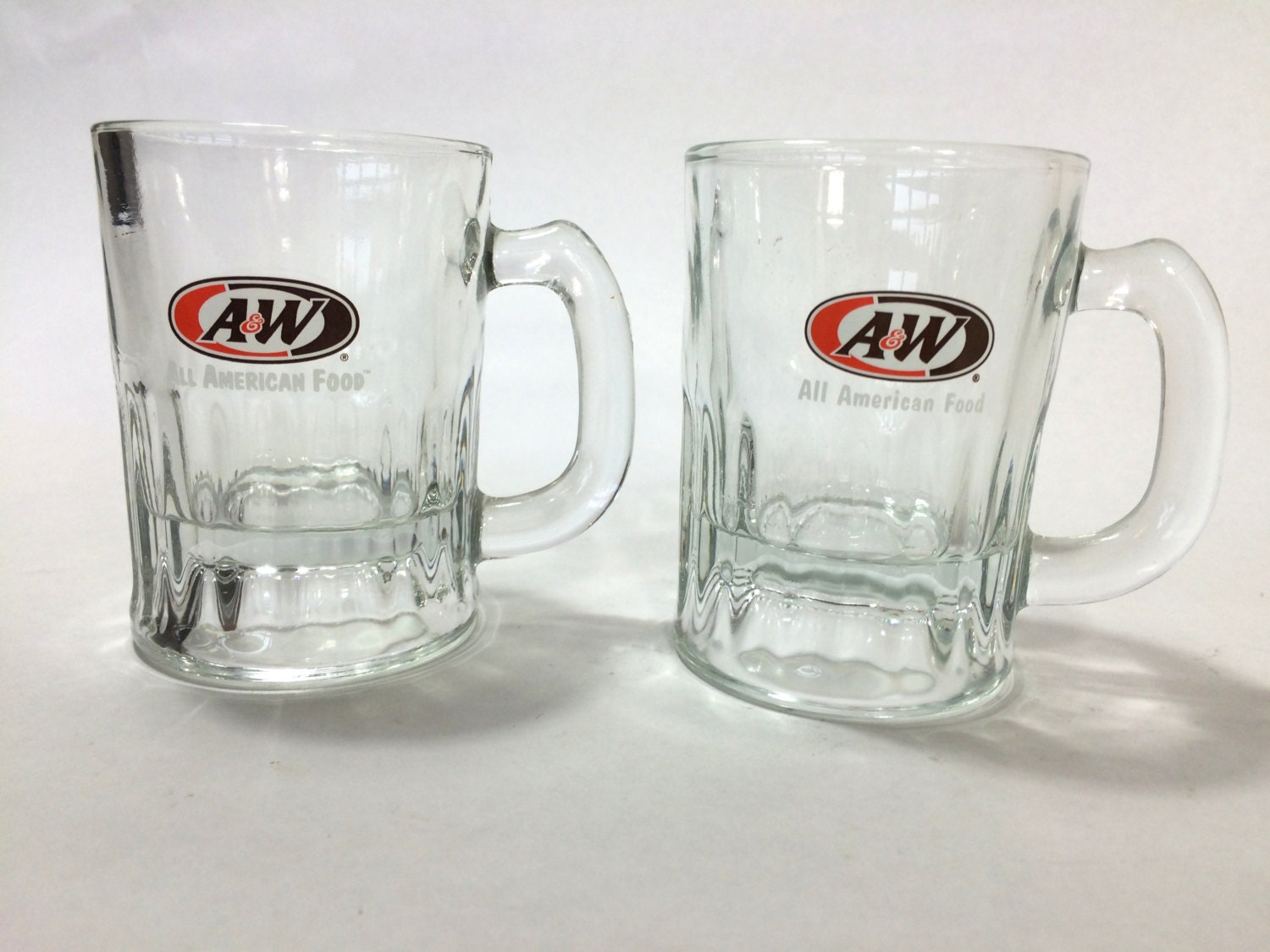 Vintage A&W Root Beer Mini Mugs set of 2 by CottageShelf on Etsy