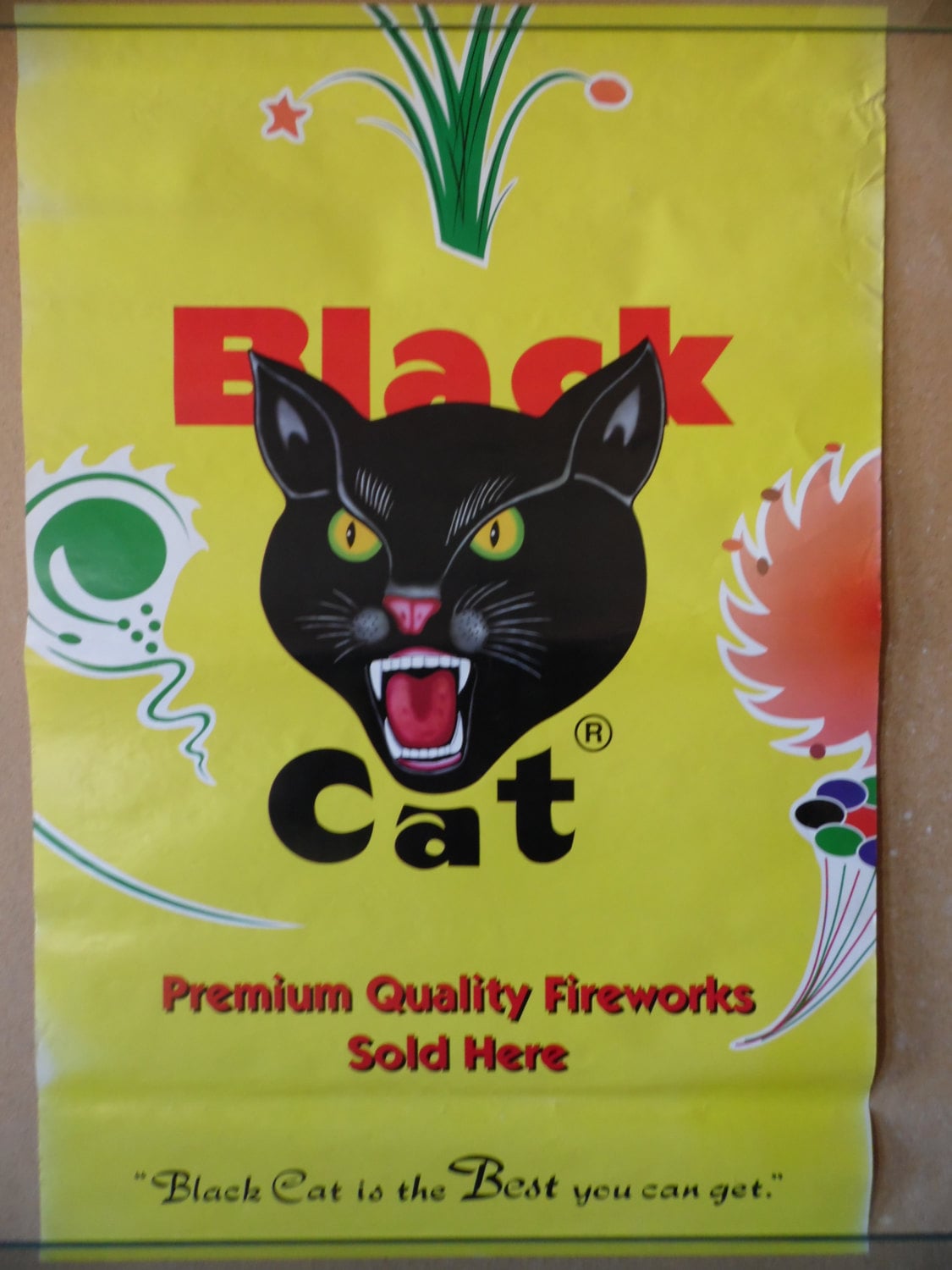 Black Cat Fireworks ad poster by theposterposter on Etsy