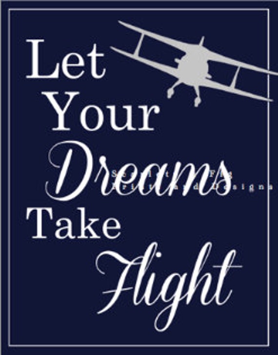 Items similar to Let Your Dreams Take Flight - Nursery Art on Etsy