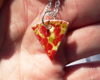 Friendship necklace, pizza necklace, pizza friendship necklace, friendship necklaces, gift for boys, bff necklace, 6 bff necklace