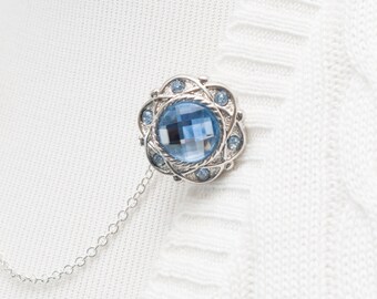 Sweater Clip - Sky Blue Atomic Orbit Sweater Guard Clip