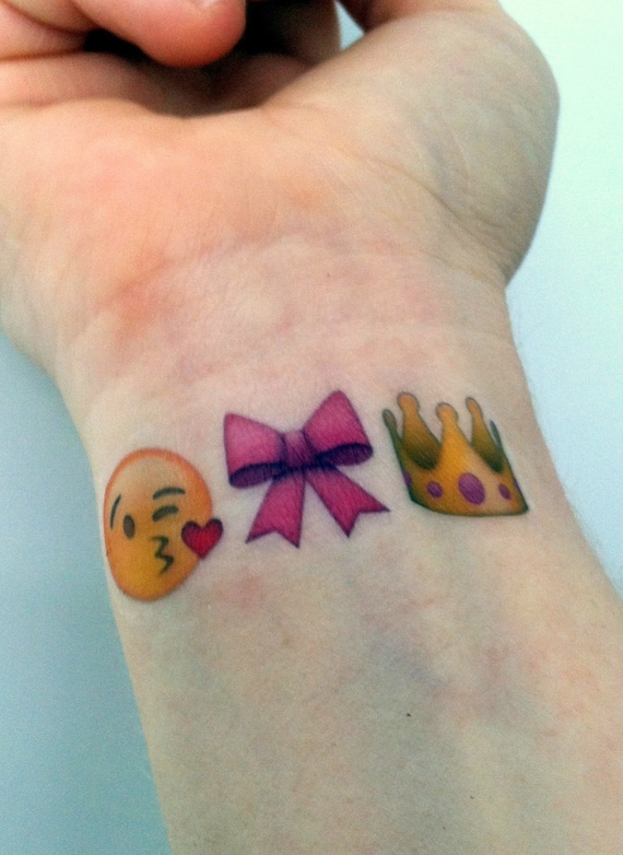 Custom Temporary Tattoos Emoji sets princess