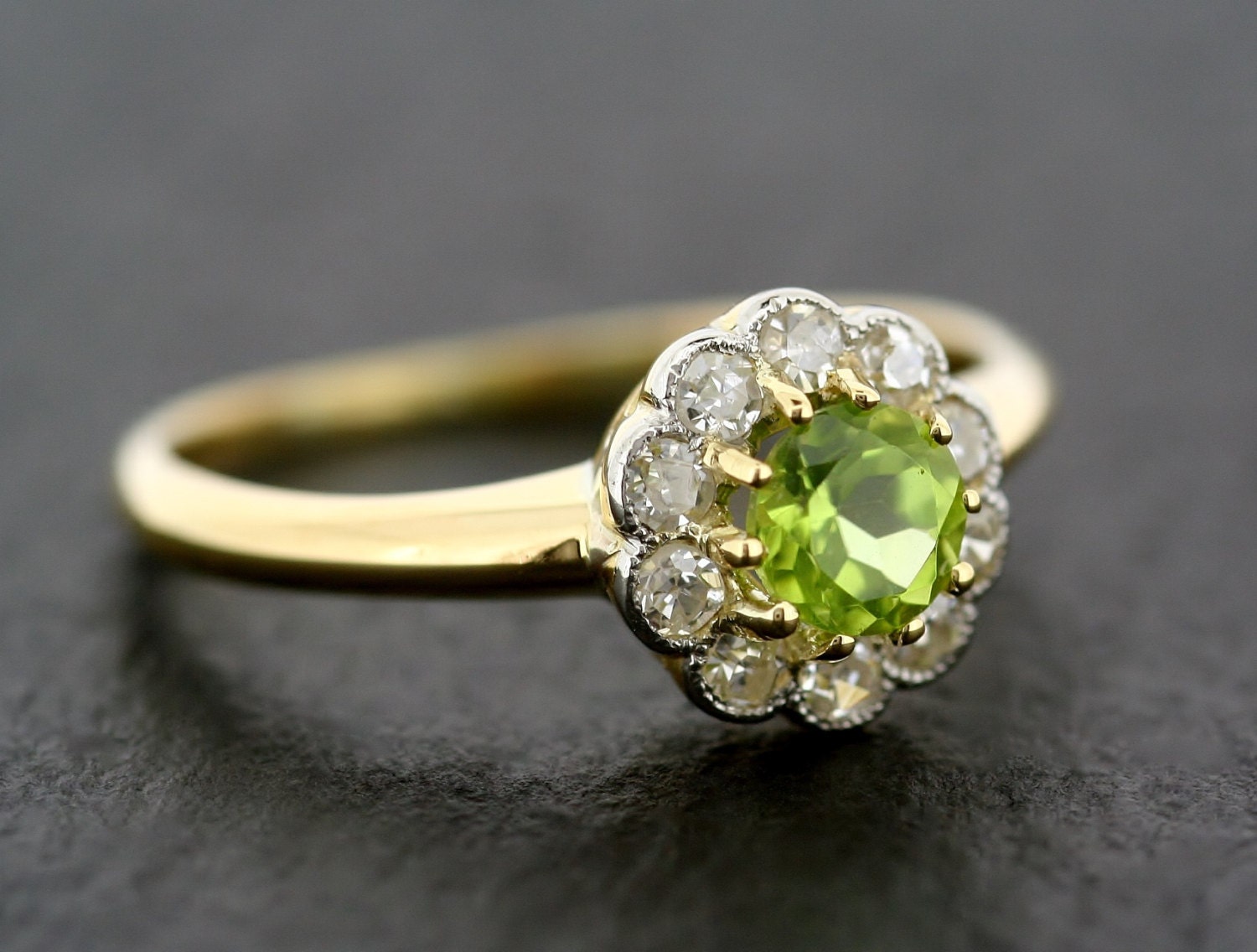 Antique Engagement Ring Vintage Peridot & by AlistirWoodTait