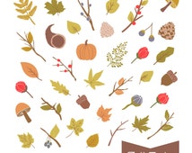 Autumn Fall Frolic Digital Cliparts - Fall Themed Digital Graphics for ...