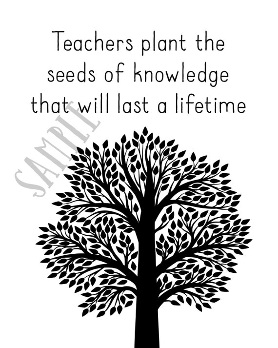 Items similar to Teachers plant the seeds of knowledge, 8x10, Ready to ...