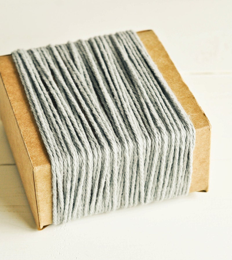 Thick Cotton Twine in Light Gray 10 Yards Packaging Gift