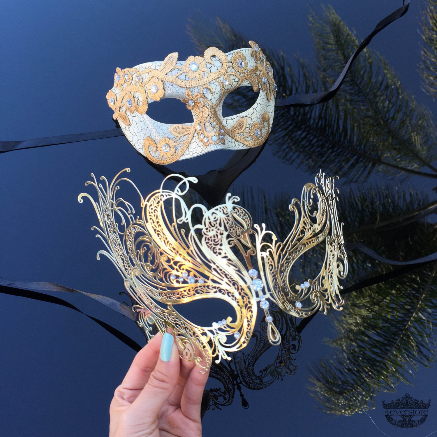 Couples masquerade mask masquerade mask masquerade by 4everstore