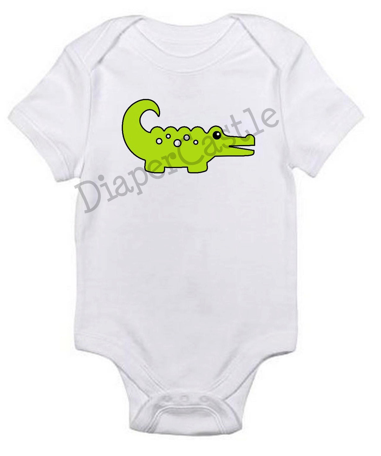 Alligator Baby Onesie Green Alligator Baby by MarilynsDiaperCastle