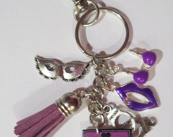 CLEARANCE Purple Keep Calm and Love Christian Keychain PurseBag Clip ...