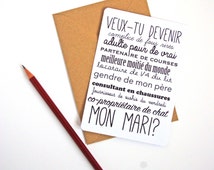 carte de demande en mariage