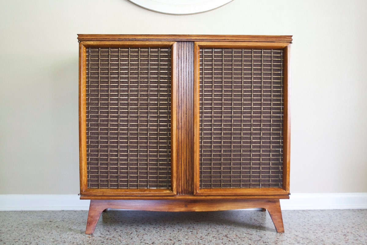 Mid Century Modern Small Credenza Vintage Bar Cabinet